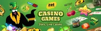zet casino offers various casino games like slots, live casino games like blackjack, baccarat and roulette-logo