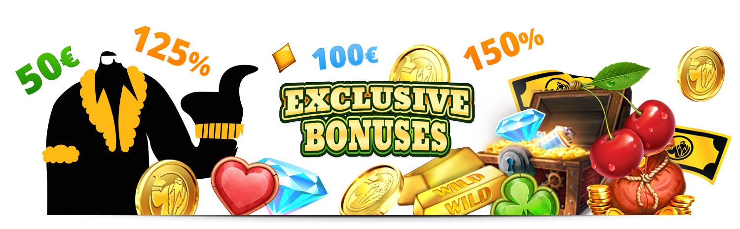 Exclusive casino no deposit bonuses are the best offers you can get for an online casino. Compare deals and use filters to find the most suitable bonus for you.