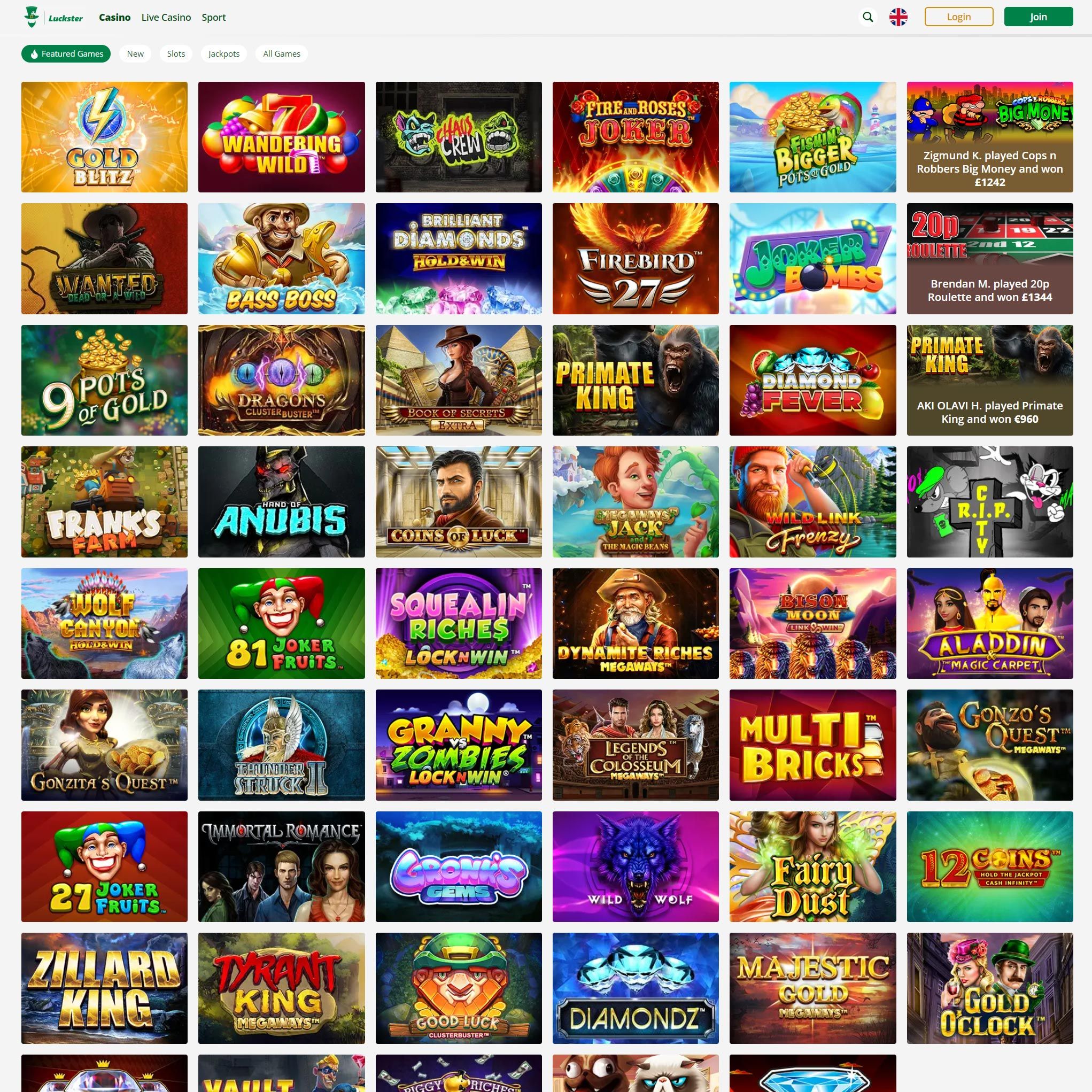 Luckster Casino review by Mr. Gamble