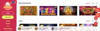 maneki casino homepage offers casino games, first deposit bonus and promotions for new players