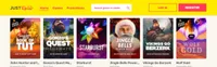 justspin casino homepage justspin homepage offers casino games, first deposit bonus and promotions for new players-logo
