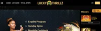 lucky thrillz homepage offers casino games, first deposit bonus and promotions for new players-logo