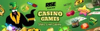 rise casino games and slots rise casino uk offers various casino games like slots, live casino games like blackjack, baccarat and roulette-logo
