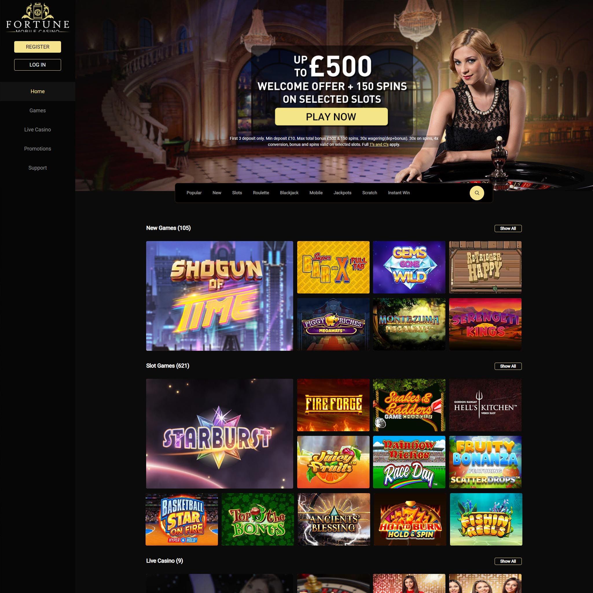 Fortune Mobile Casino UK review by Mr. Gamble