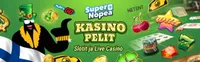 supernopea casino pelit SuperNopea Casino on nettikasino, joka antaa pelaajalle mitä parhaan tavan pelata joko kolikkopelejä netissä tai live casino -pelejä-logo