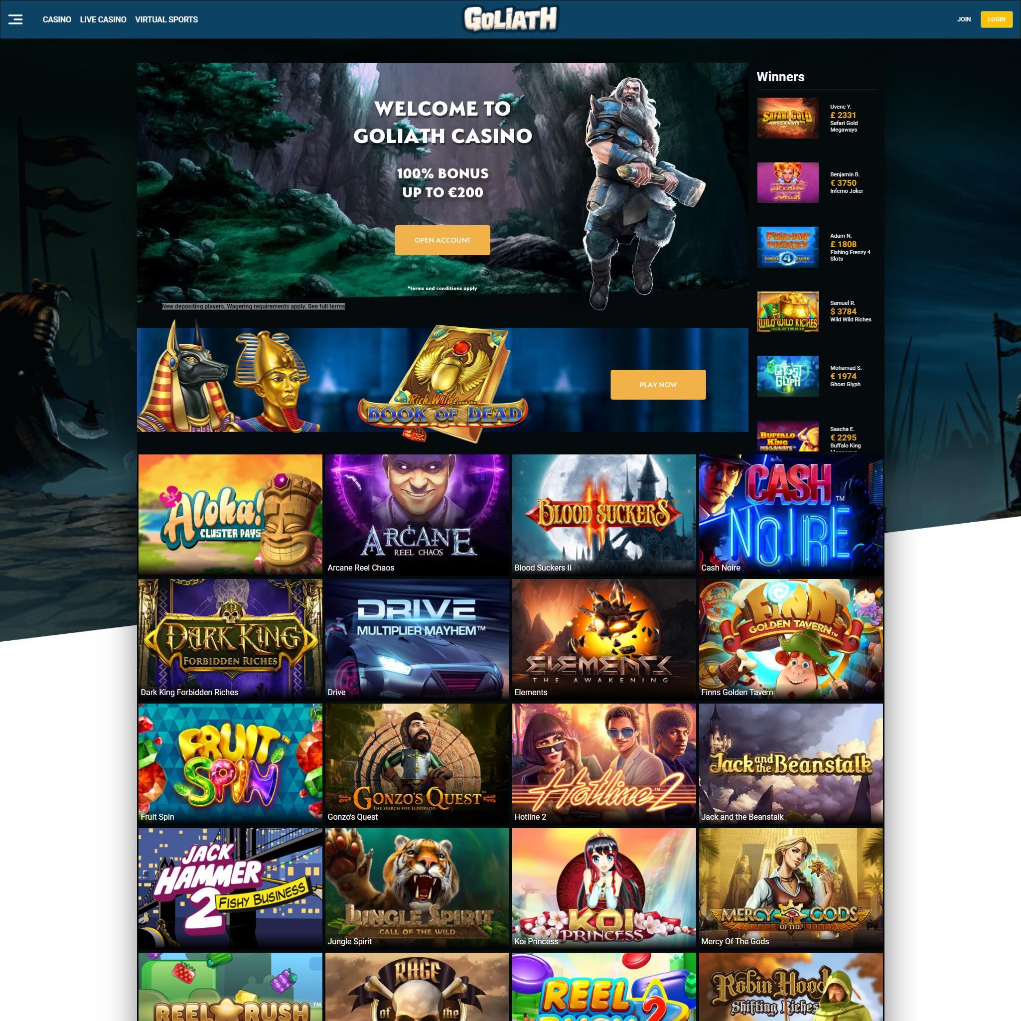 Goliath Casino review by Mr. Gamble