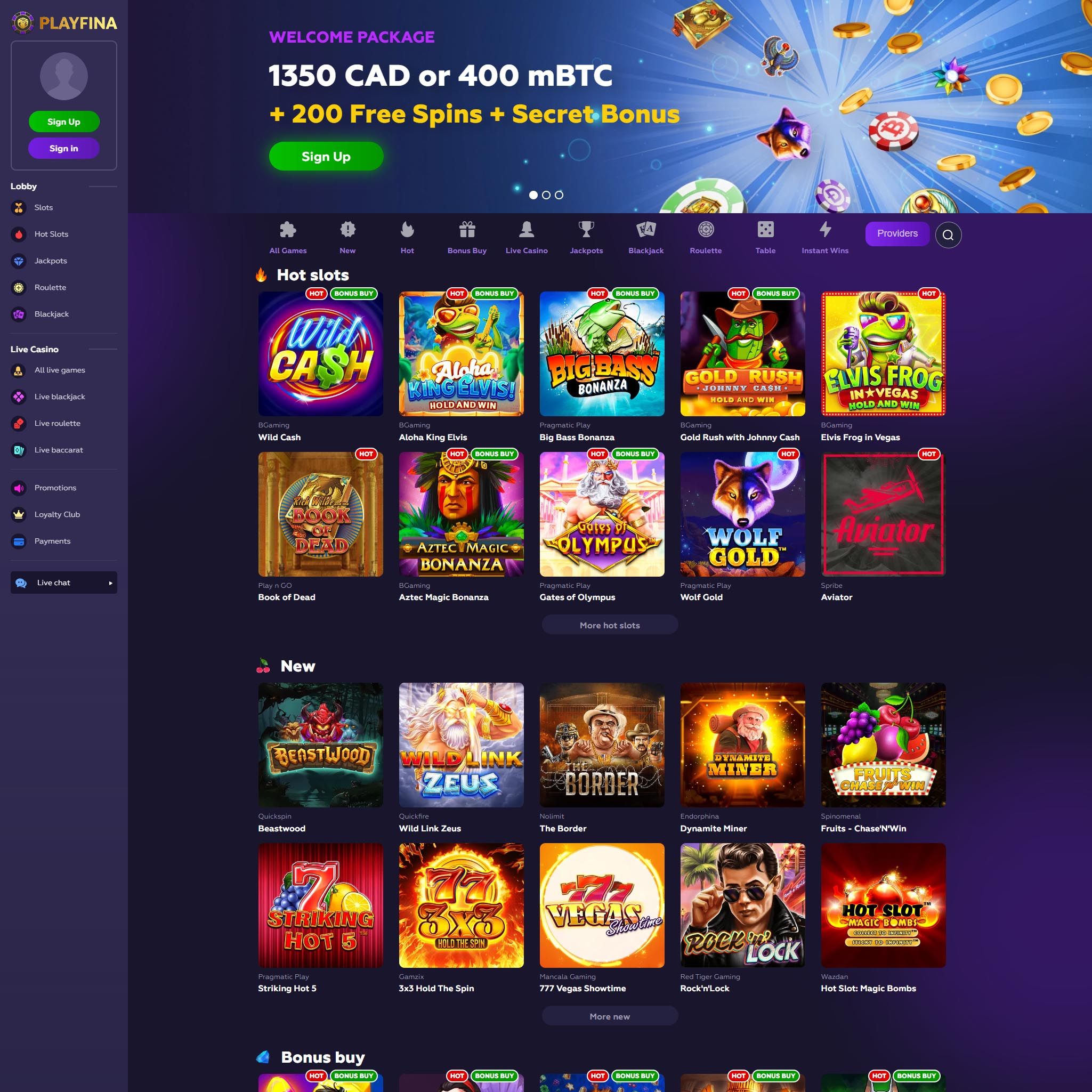 Meet the software providers behind Playfina casino's games