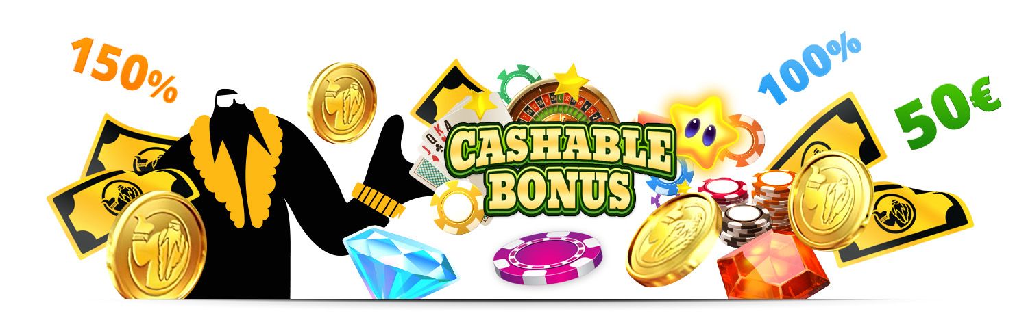 Find your next online casino cashable bonus from our bonus comparison list and play casino games free of charge without hidden T’s and C’s.