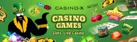 casino-x games and slots casino-x offers various casino games like slots, live casino games like blackjack, baccarat and roulette-logo