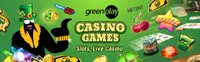 greenplay offers various casino games like slots, live casino games like blackjack, baccarat and roulette-logo