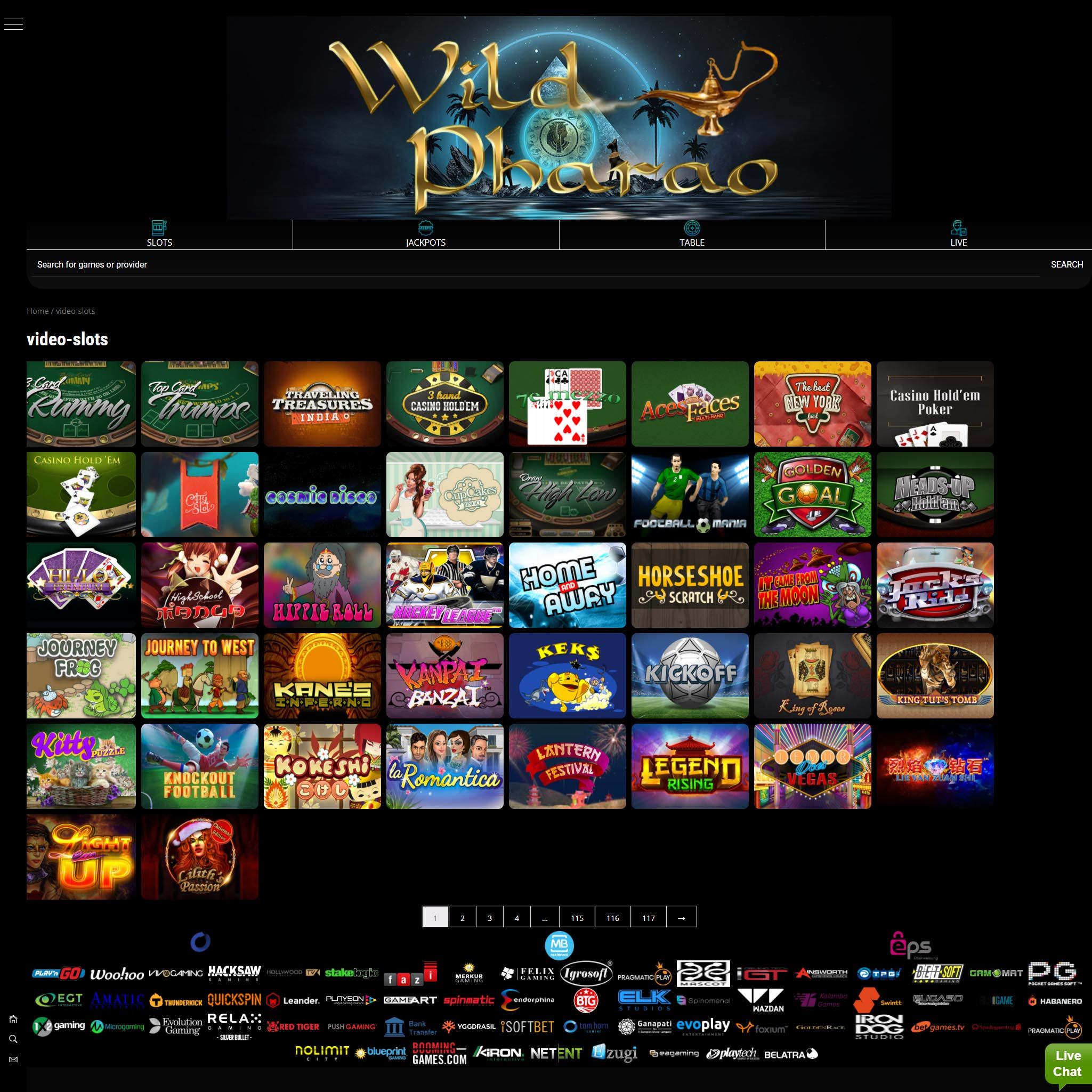 Wild Pharao full games catalogue