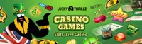 lucky thrillz casino games and slots lucky thrillz offers various casino games like slots, live casino games like blackjack, baccarat and roulette-logo