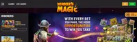 winners magic casino homepage offers casino games, first deposit bonus and promotions for new uk players