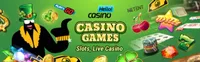 hello casino offers various casino games like slots, live casino games like blackjack, baccarat and roulette-logo