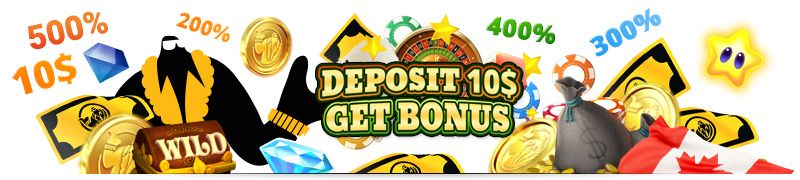$10 and claim a casino bonus to get more action on your favourite casino games. Make a low deposit of 10 to get a bonus of 40, 50, 60, or even 80.