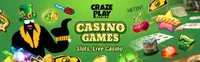 crazeplay offers various casino games like slots, live casino games like blackjack, baccarat and roulette-logo