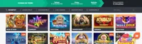 Ninja Casino kasinoaula Ninja Casinon etusivua hallitsee jättimäinen liikkuva mainosbanneri, minkä alapuolelta löytyy kasinoaula mistä löytyy pelit ja bonukset pelaajille helposti-logo