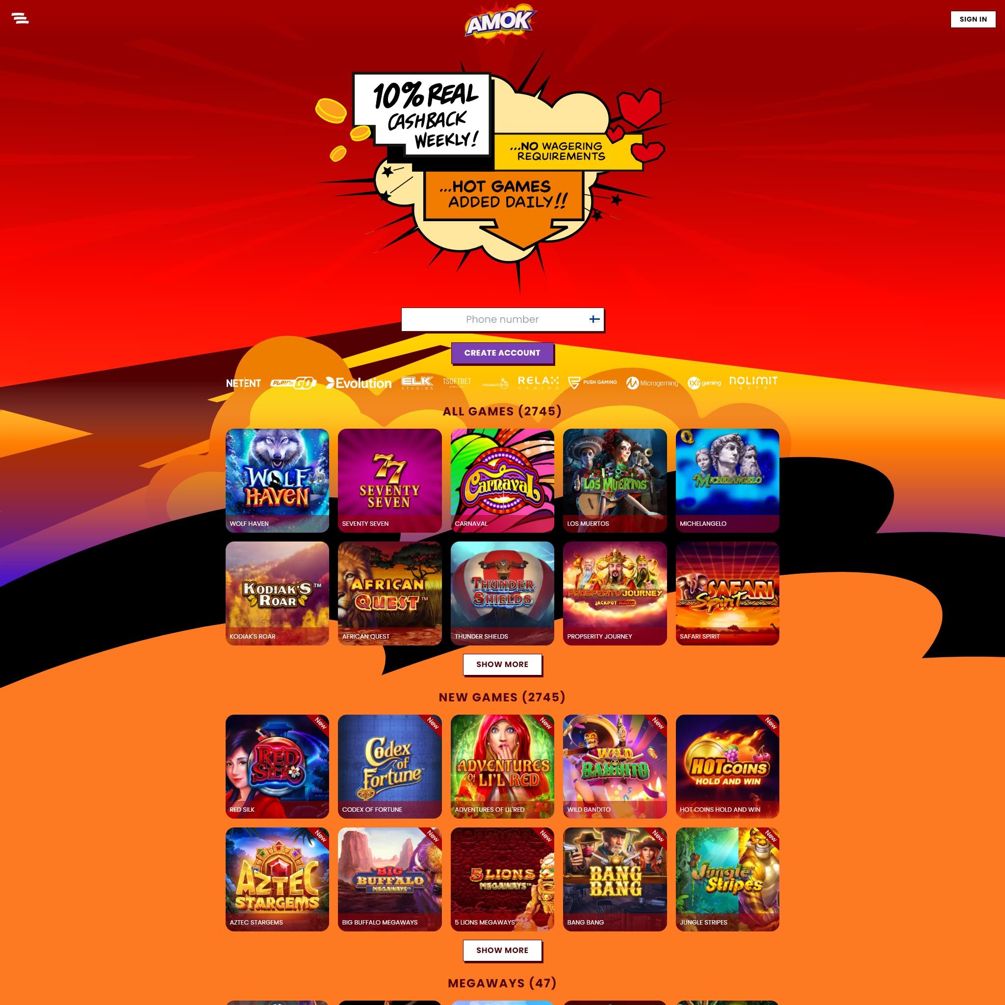 Amok Casino review by Mr. Gamble