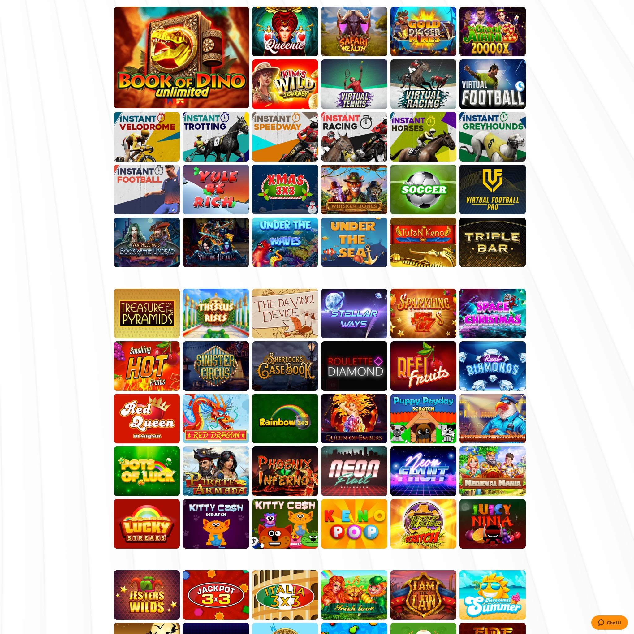 Flaming Casino full games catalogue