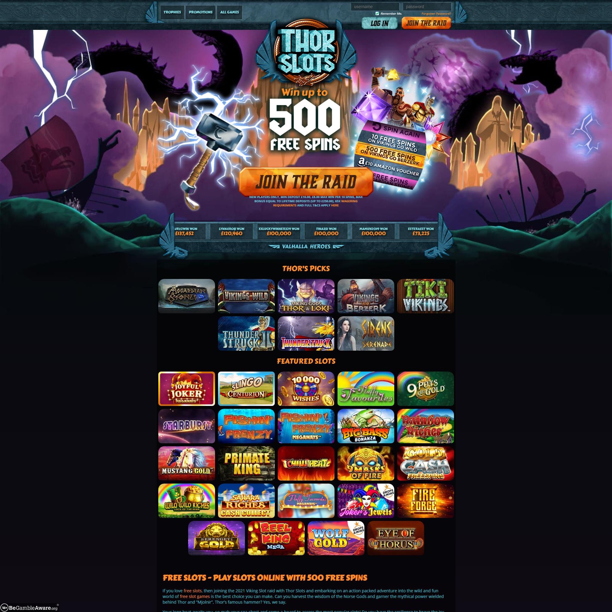 Thor Slots UK review by Mr. Gamble