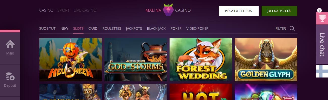 malina casino on rekisteröitymisvapaa kasino joten etusivu tarjoaa pikatalletukset trustlyn avulla