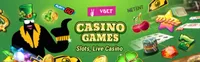 vbet casino games and slots vbet casino offers various casino games like slots, live casino games like blackjack, baccarat and roulette-logo