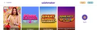 wishmaker casino homepage offers casino games, first deposit bonus and promotions for new players-logo