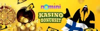 nomini bonukset suomalaisille pelaajille nomini casino tarjoaa bonuksia ja ilmaiskierroksia niin uusille kuin vanhoillekin pelaajille. Tarjolla on loistavia etuja pelaajien kannalta-logo