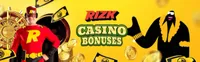 rizk bonus When players register a new account with the casino, players get much more than a 200% bonus. They will also receive some very generous Rizk free spins-logo