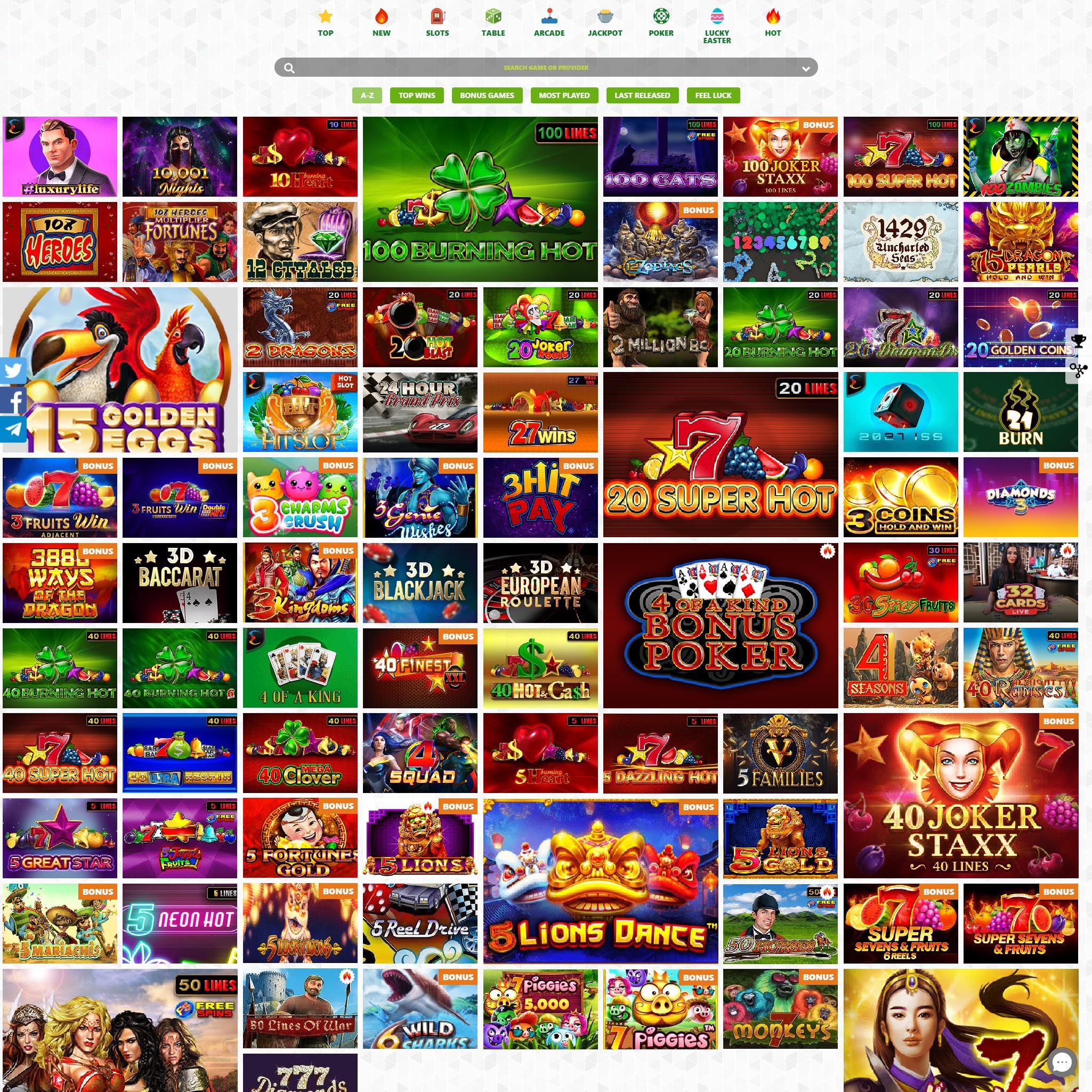 PlayDingo Casino game catalogue