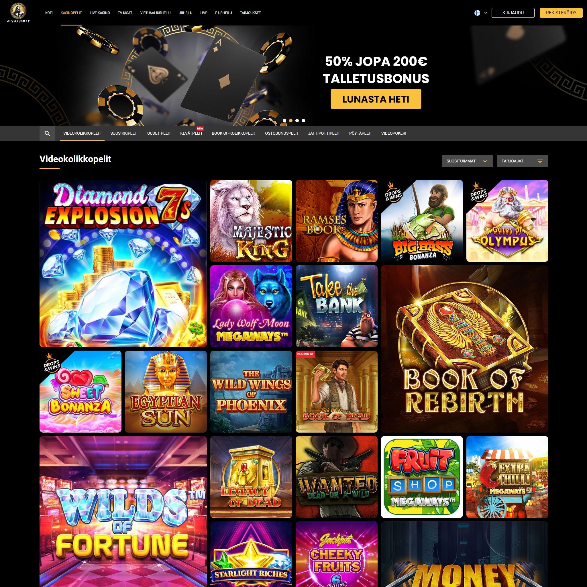 Pelaa netticasino Olympusbet Casino voittaaksesi oikeaa rahaa – oikean rahan online casino! Vertaa kaikki nettikasinot ja löydä parhaat casinot Suomessa.