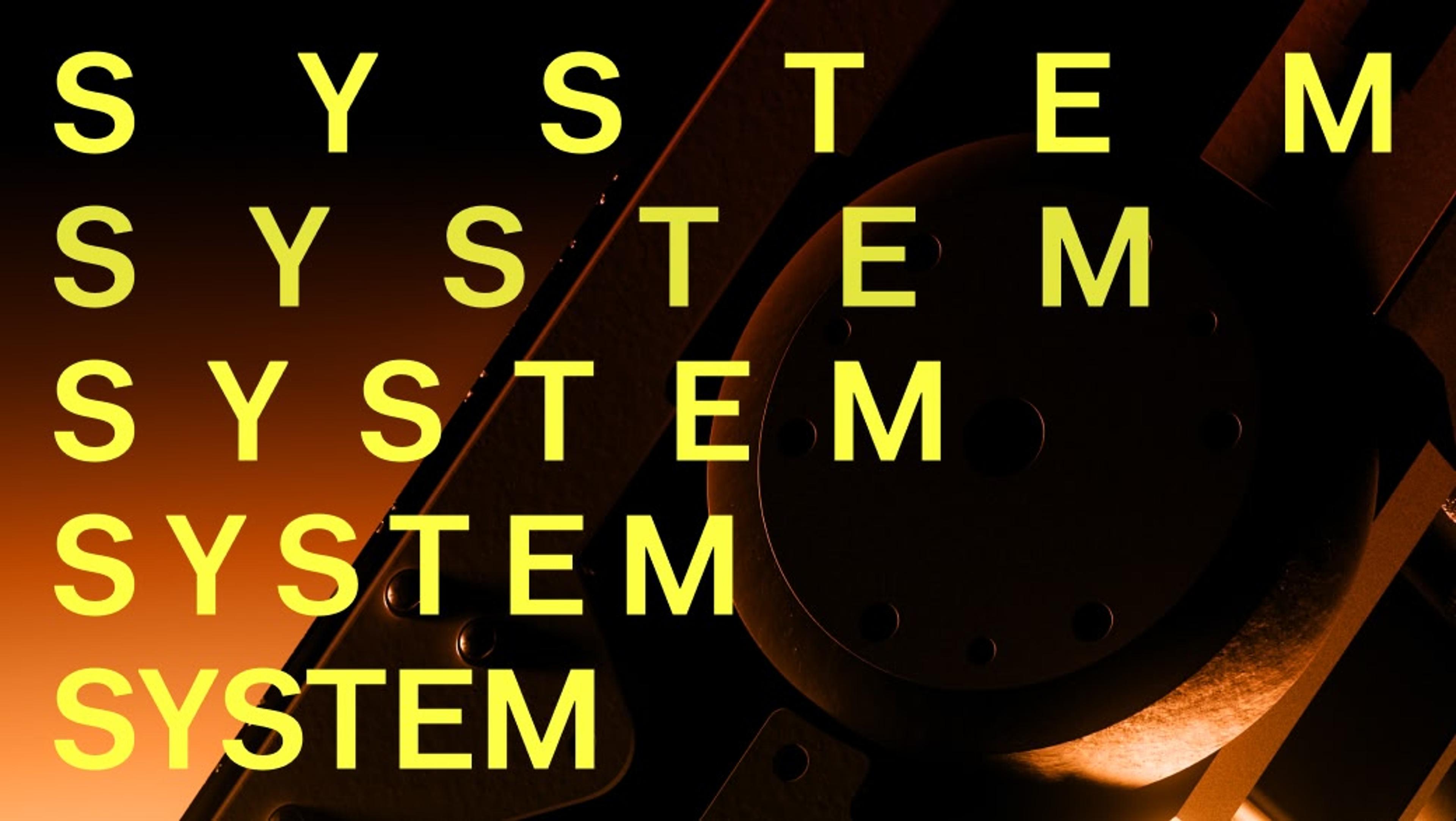 Example of kinetic type - repeated heading with decreasing spacing between letters