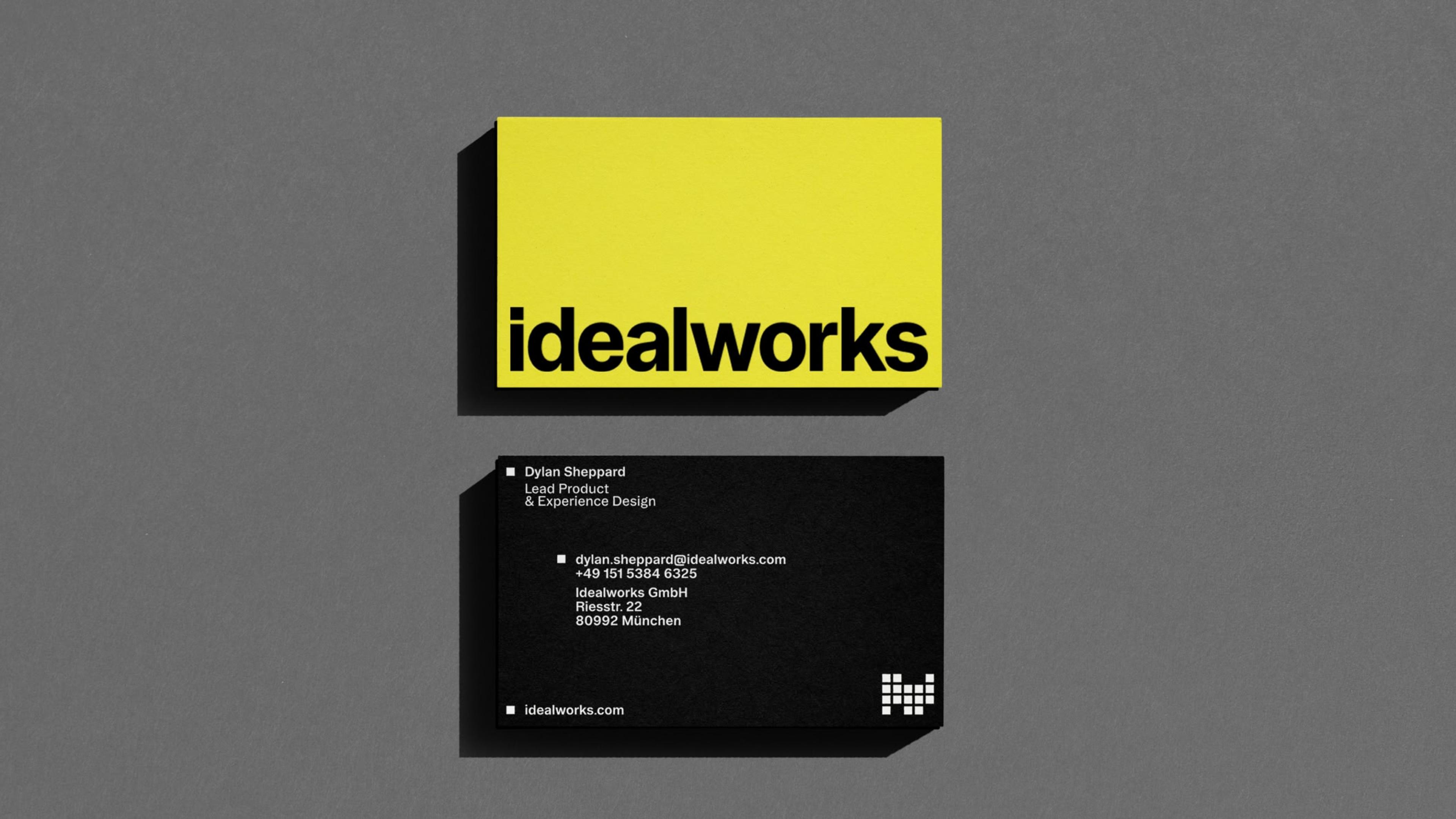 Mockup of Idealworks business cards