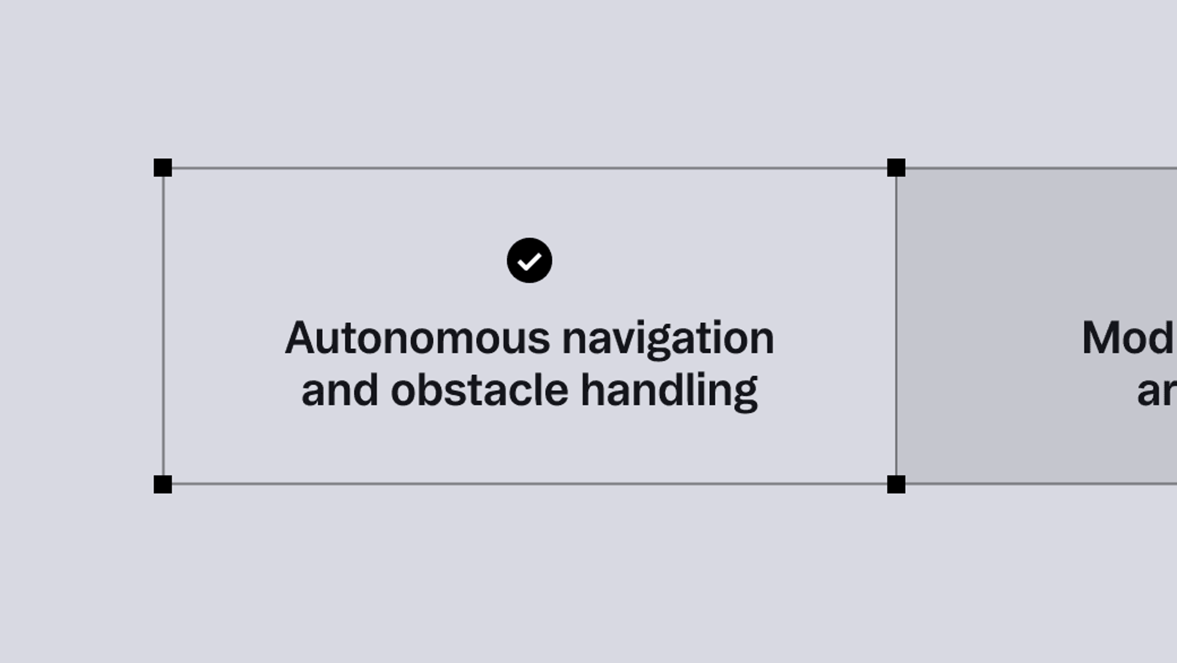 Example of lines creating containers with nodes on the corners