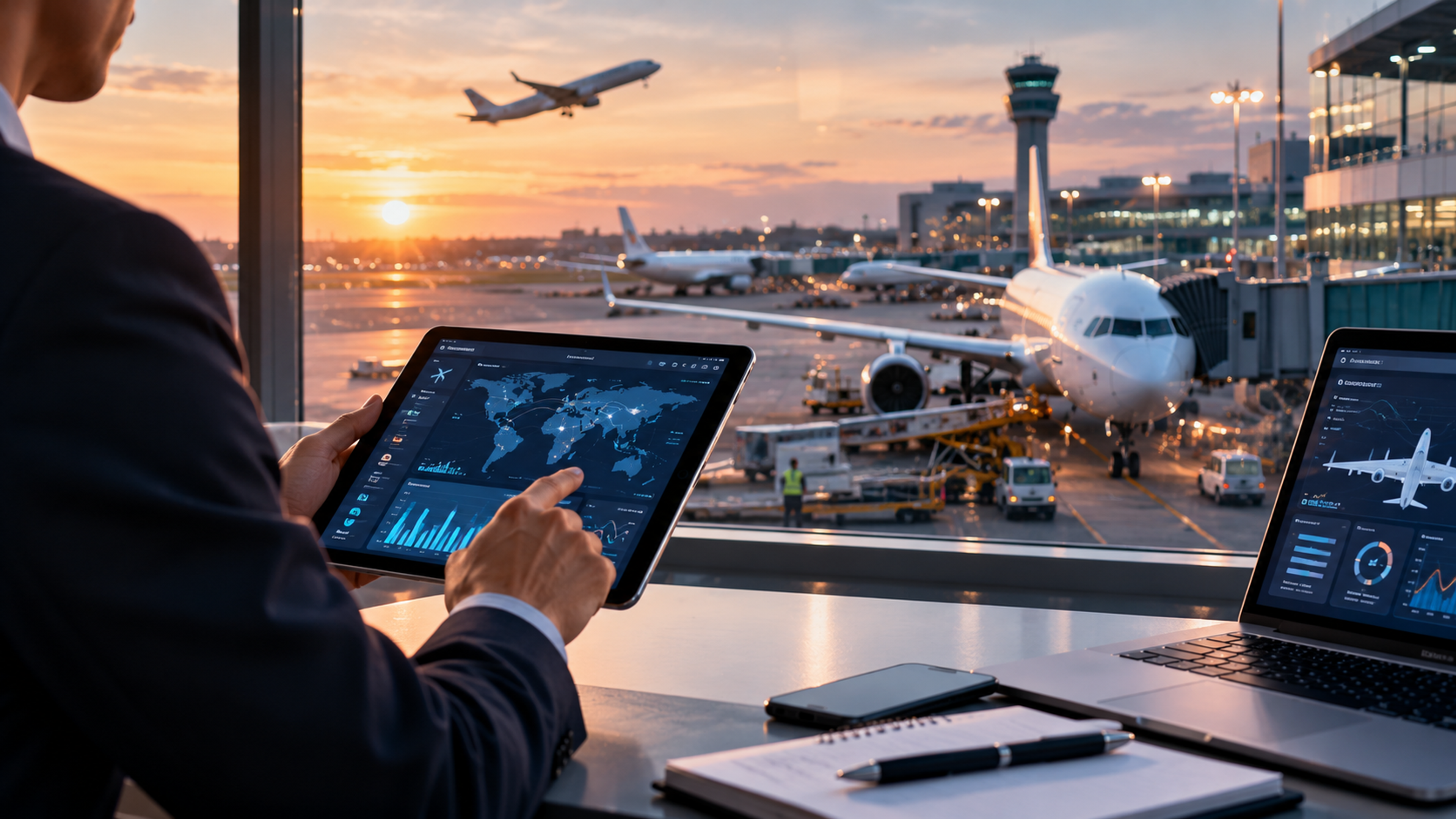 Digital transformation solutions for aviation with real-time flight analytics.