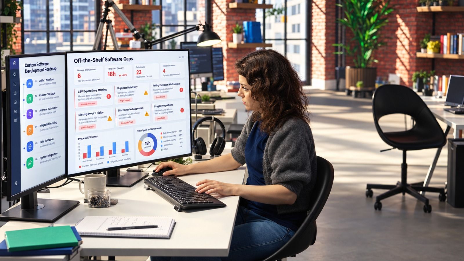 Know when off-the-shelf software is holding your Canadian team back and when custom development can solve the workflow.