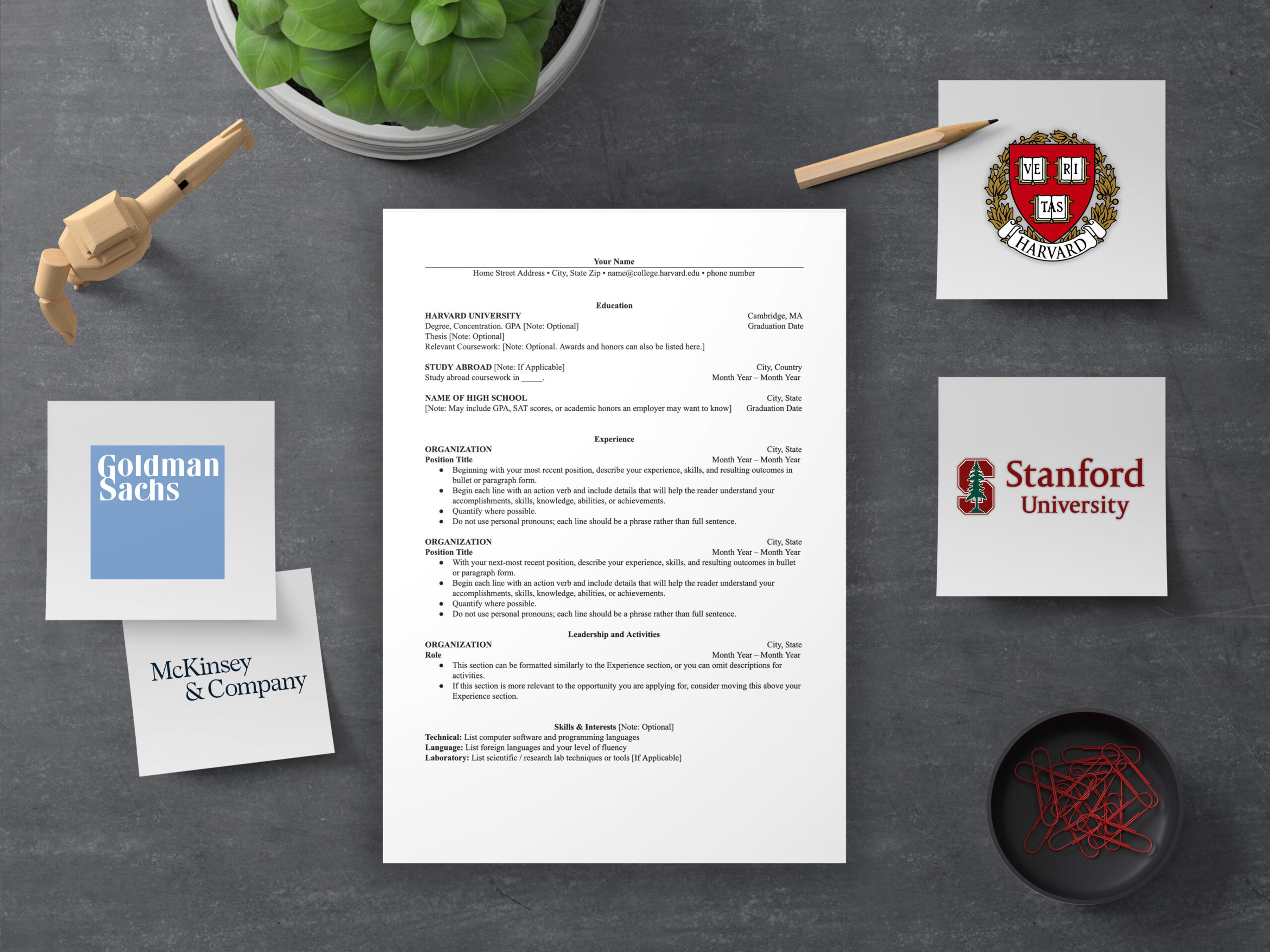 Harvard's Guide to Resumes & Cover Letters