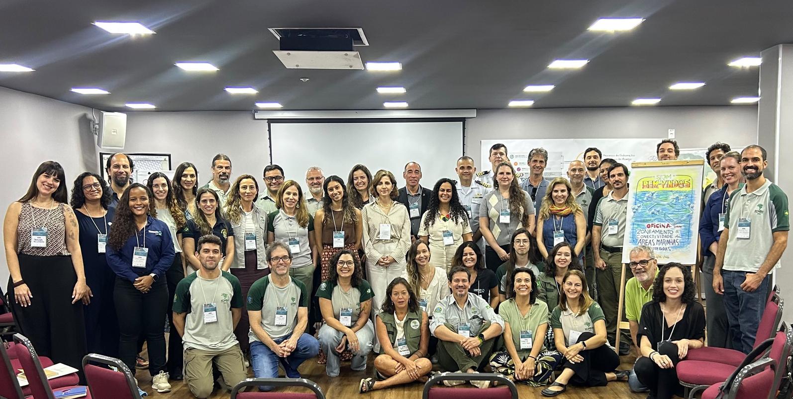 Encontro reuniu gestores do ICMBio, Marinha do Brasil, Ministério do Meio Ambiente, organizações da sociedade civil e academia para discutir aprimoramentos do processo de zoneamento e os planos de manejo de Unidades de Conservação costeiro marinhas no Brasil