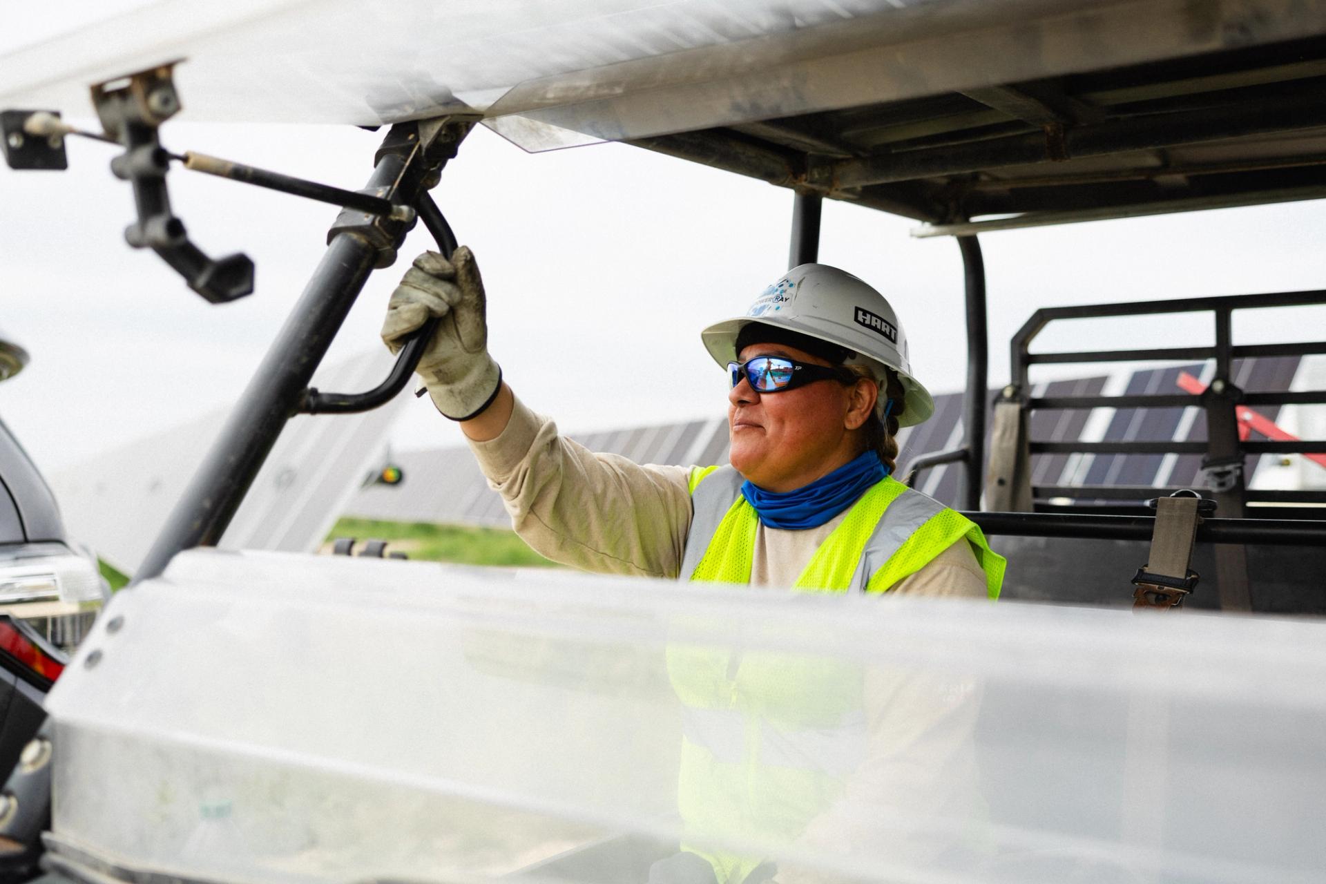 Power Ray crew at work on a utility-scale solar site