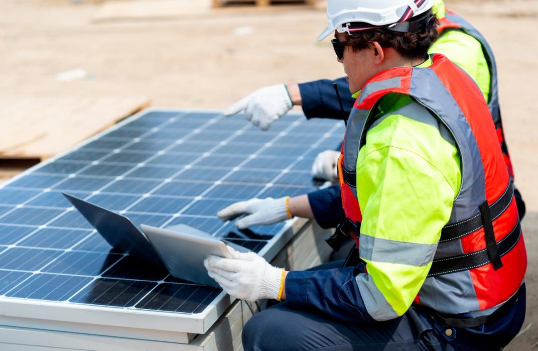 Solar field foundations after verified load testing