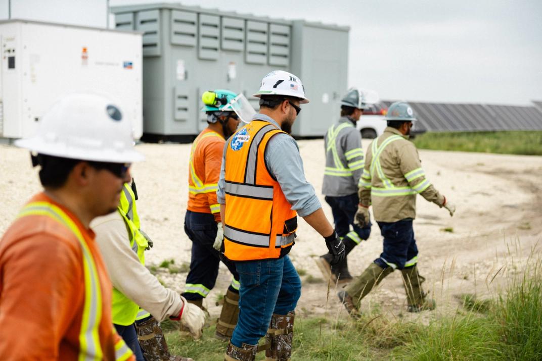 Power Ray field crew on a utility-scale solar site