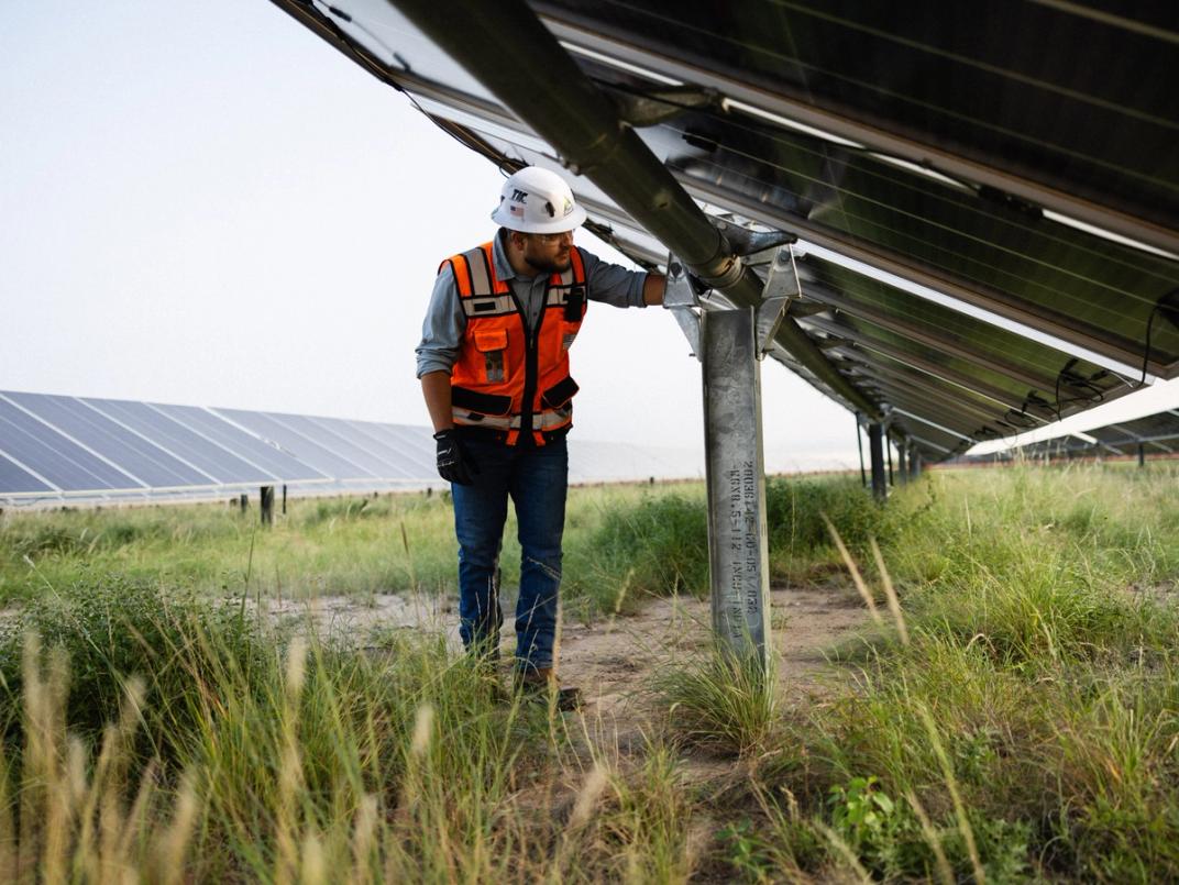 Solar electrical worker terminating medium voltage cabling