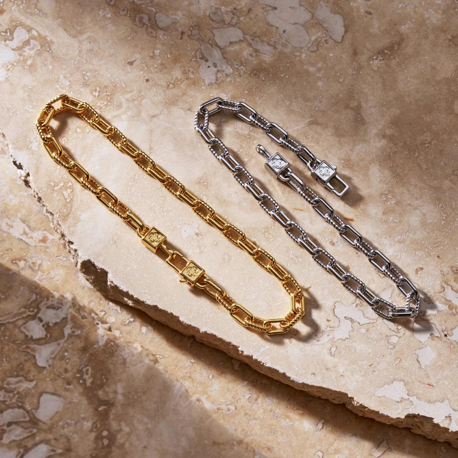 Chunky Link Bracelet - (silver) 5