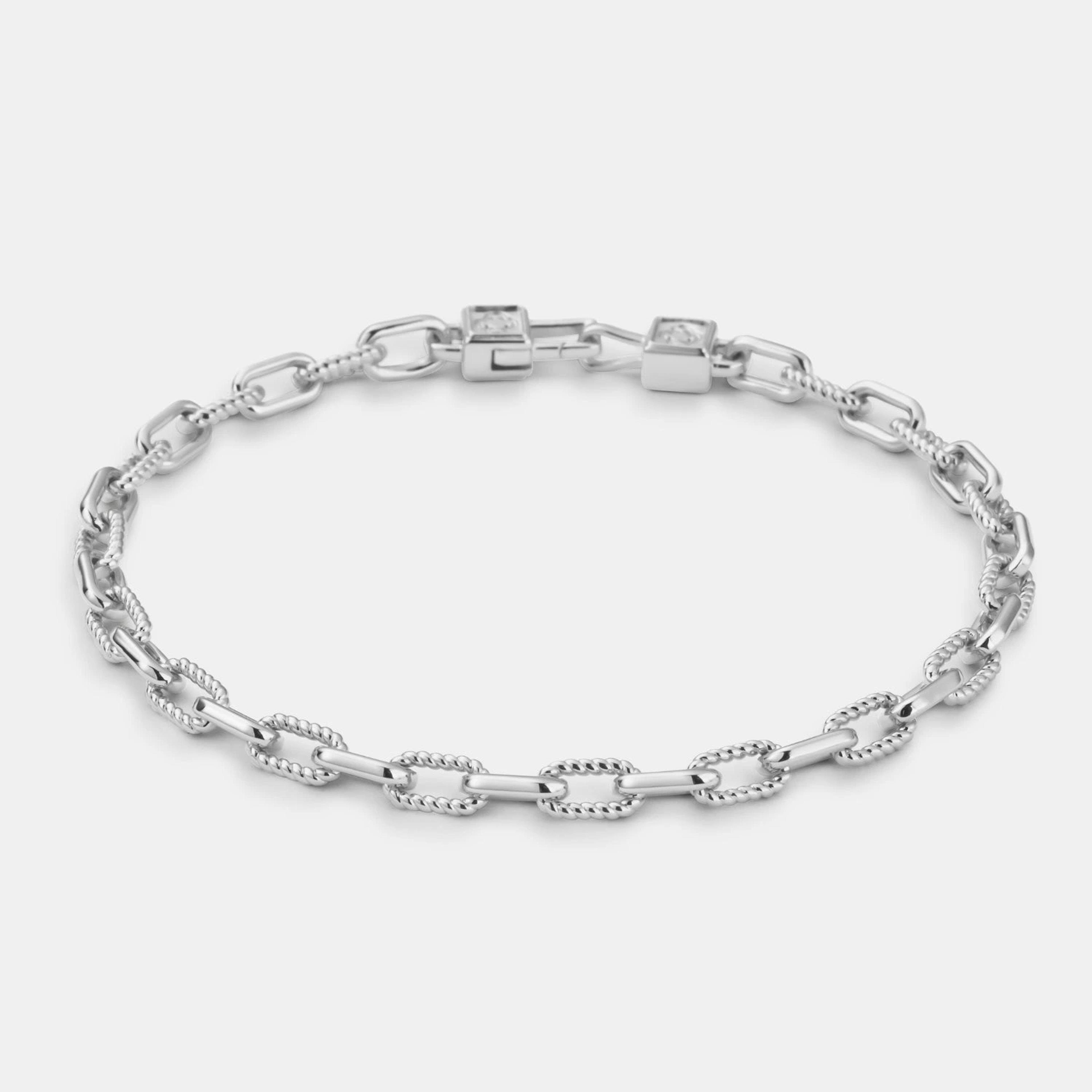 Chunky Link Bracelet - (silver) 1