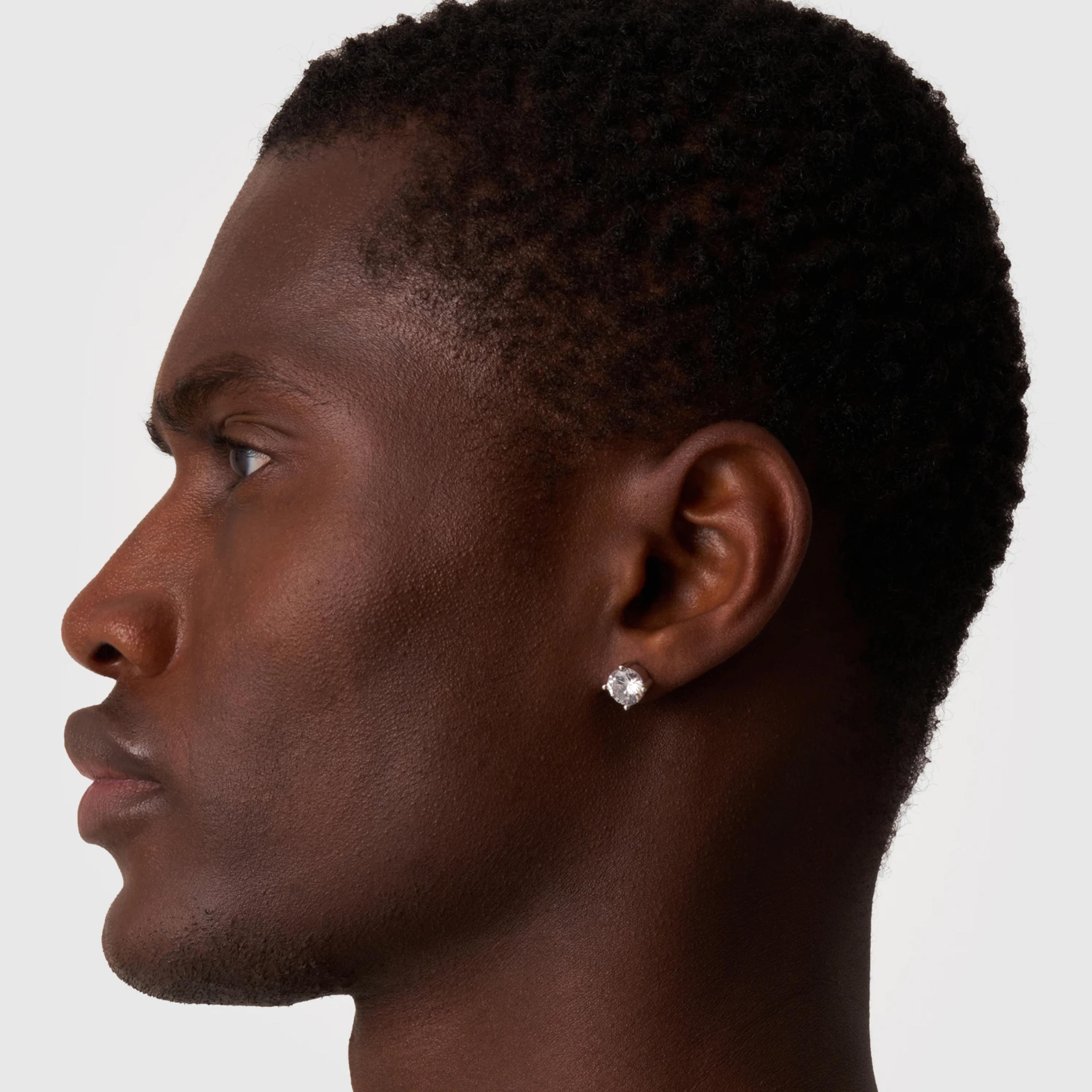 Solitaire Studs - (silver) 4
