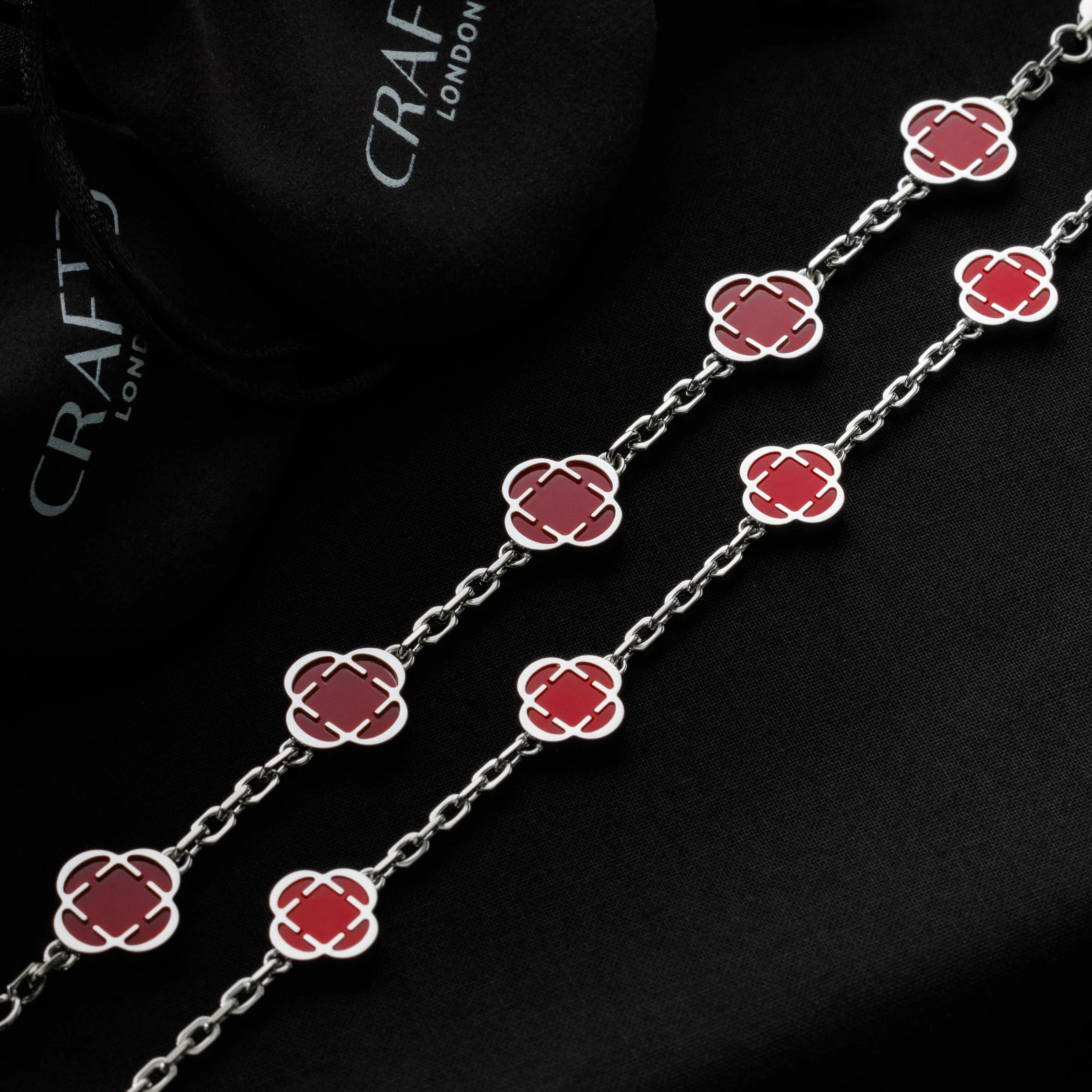 Azure Clover Chain - Light Red 3