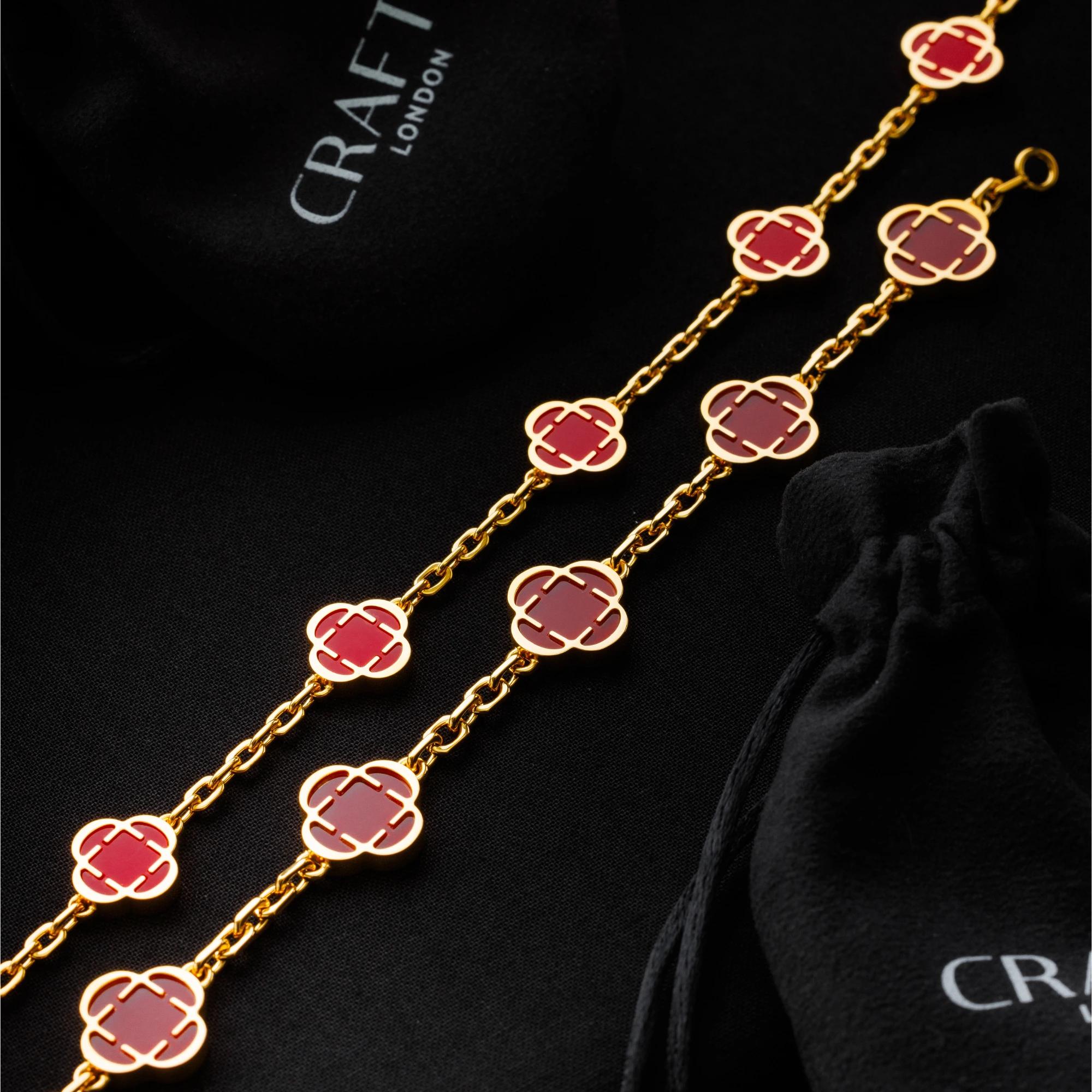 Azure Bloom Chain - Light Red 3