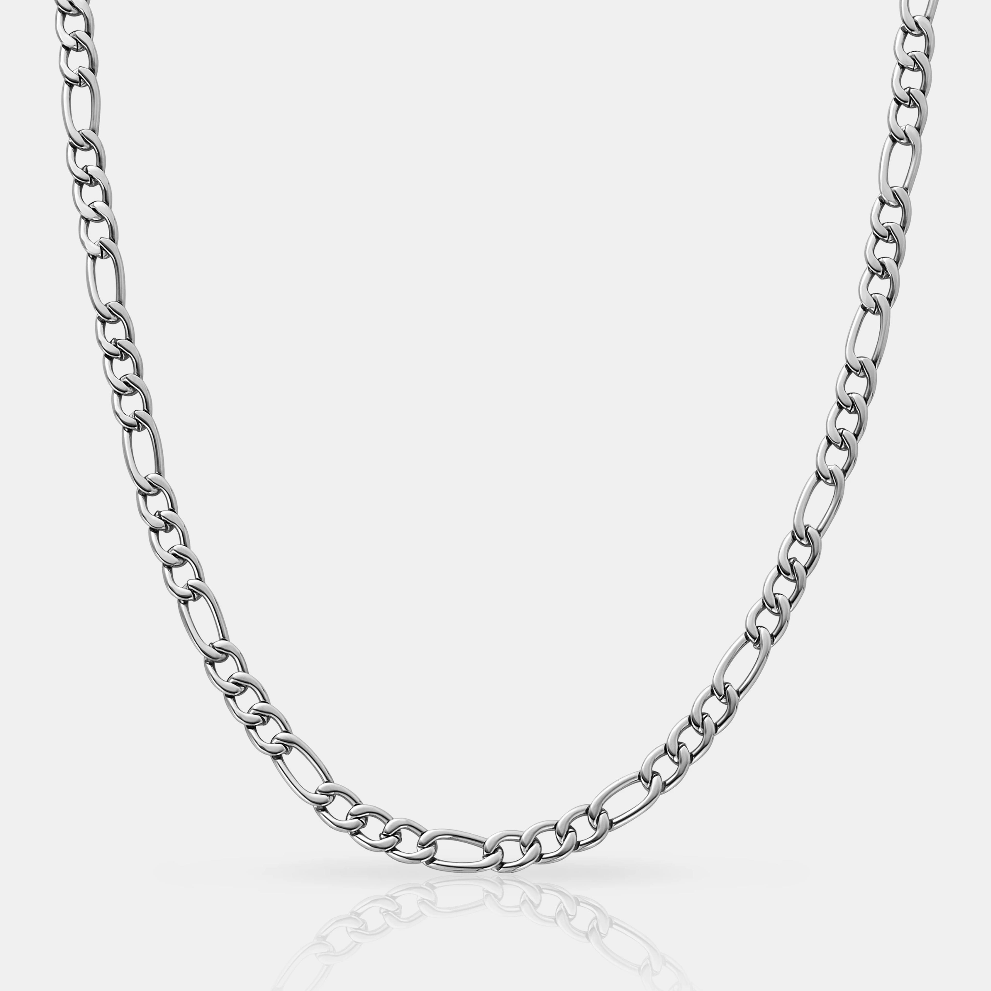 Classic Figaro Chain - (silver) 1