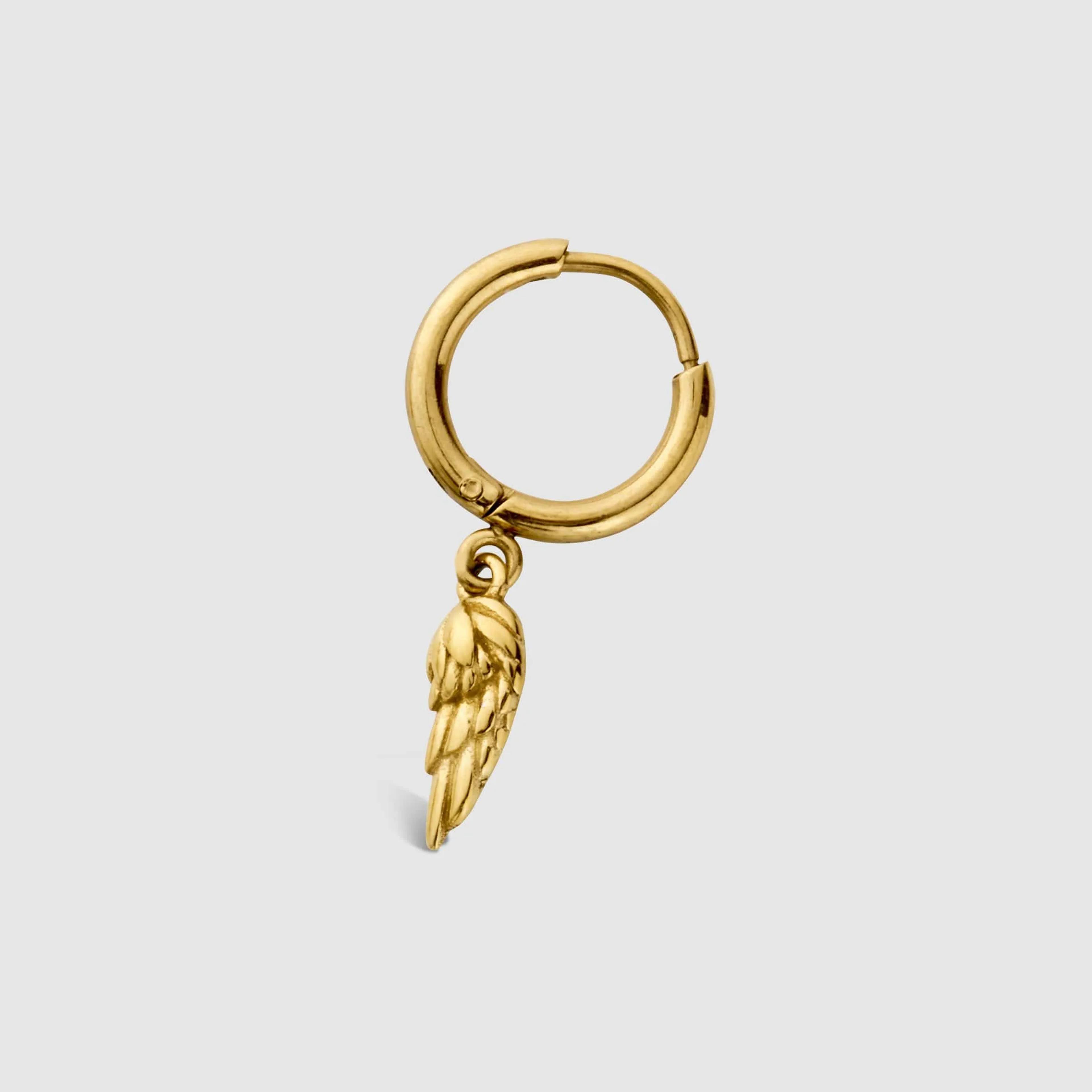Wing Hoop Earrings - (gold)