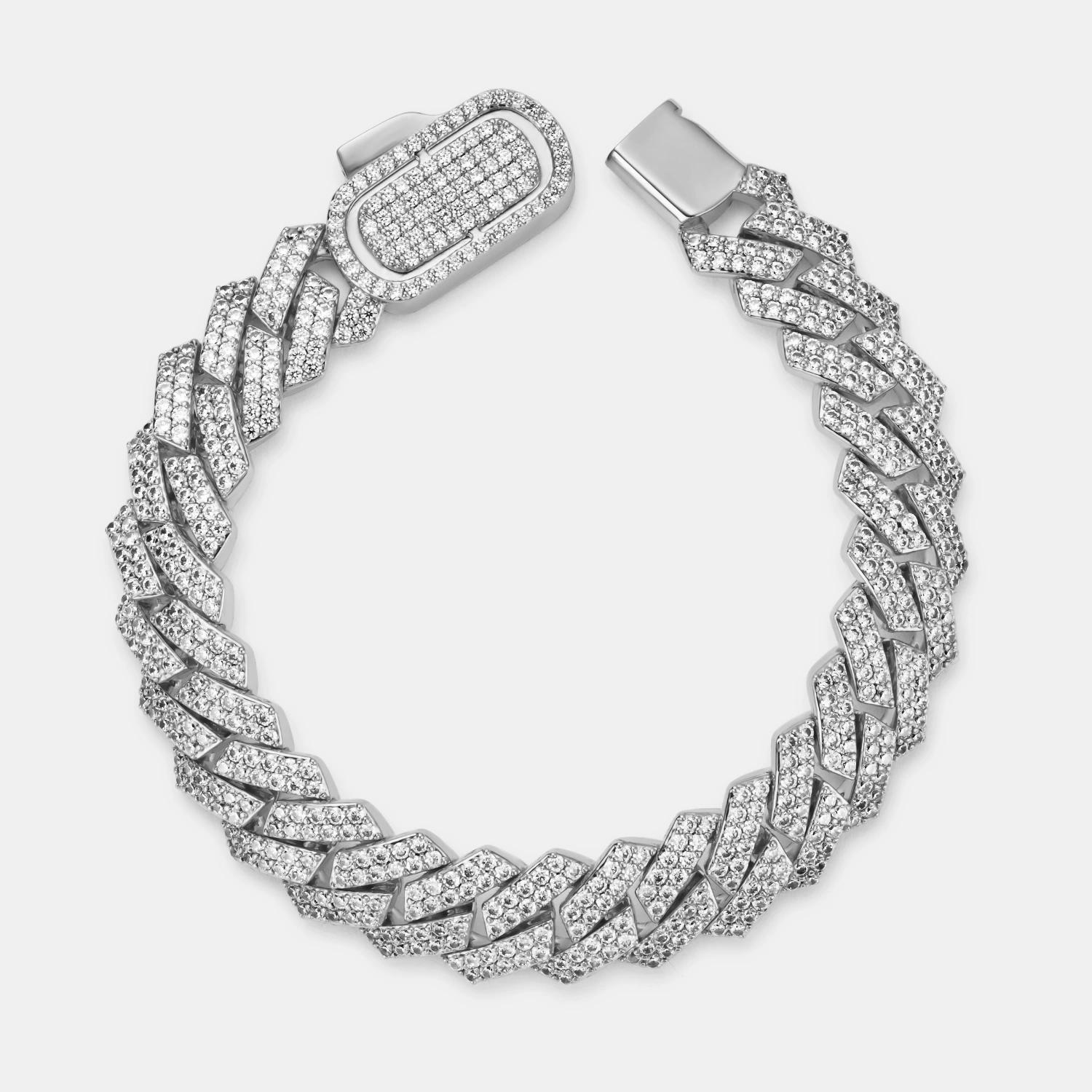 Glimmer Cuban Bracelet - (silver) 4